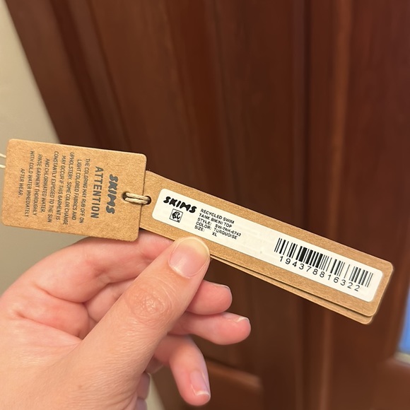 SKIMS SWIM TANK BIKINI TOP & CHEEKY TANGA BOTTOMS in Turquoise NEW - Picture 9 of 13